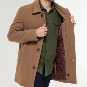 Men's wool blend coat